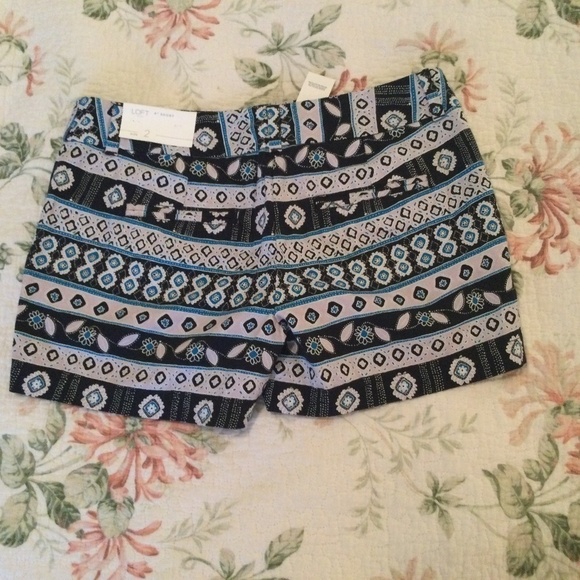 Ann Taylor LOFT Outlet womens 4 inch shorts New preppy size 2 geometric - Picture 3 of 7